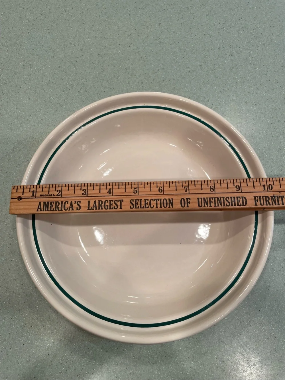 Longaberger Pottery Pie Plate Green Heritage 10” Made in USA